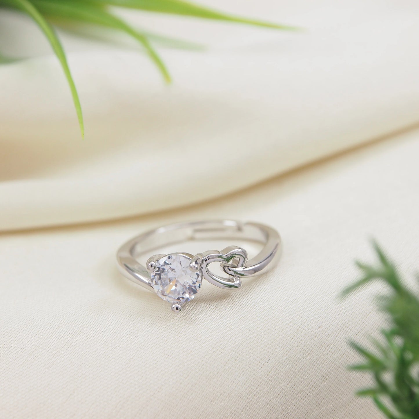 Saheli SILVER Plated Adjustable Finger Ring