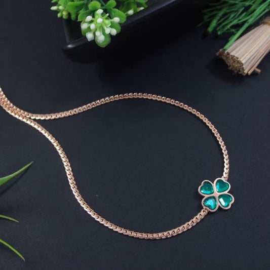 Saheli Stainless Steel Floral Pendent Necklace