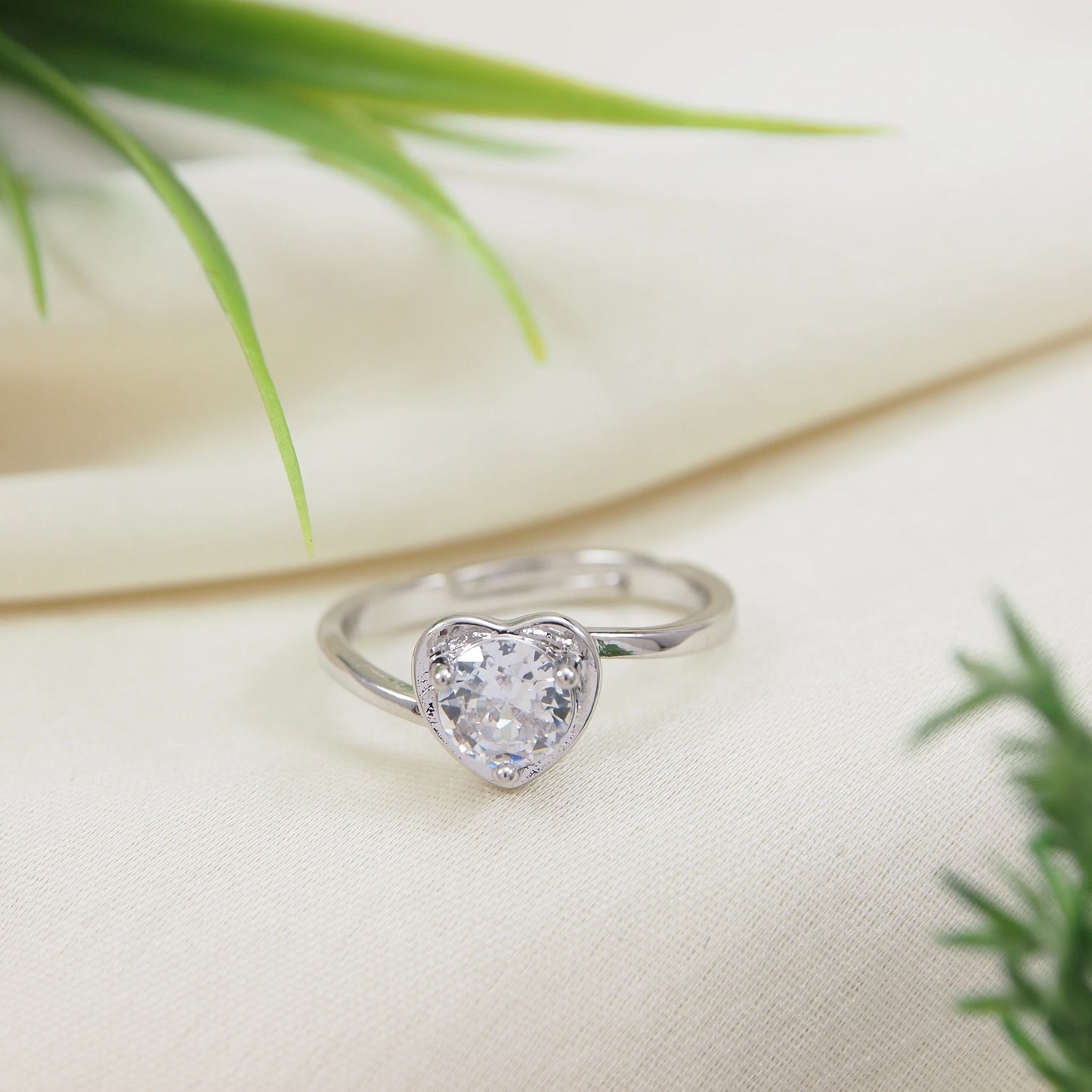 Saheli SILVER Plated Adjustable Finger Ring