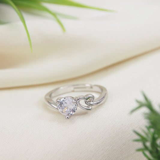 Saheli SILVER Plated Adjustable Finger Ring