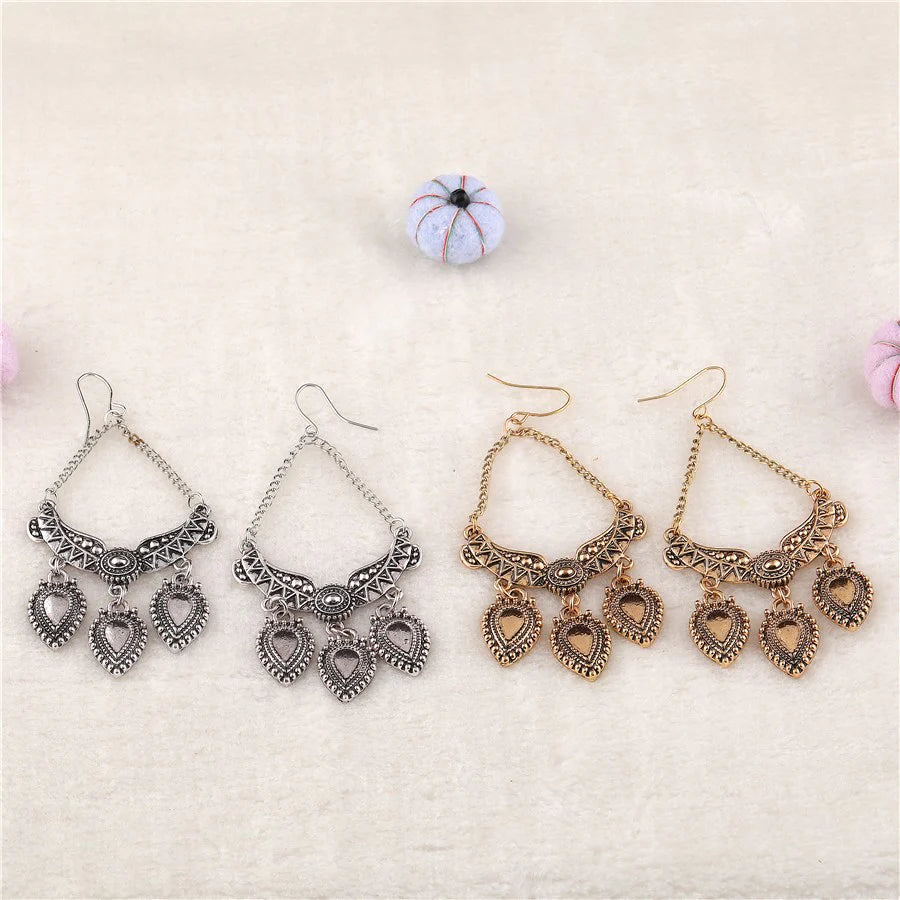 Saheli Silver / Gold Oxidized Chain Drop Earrings