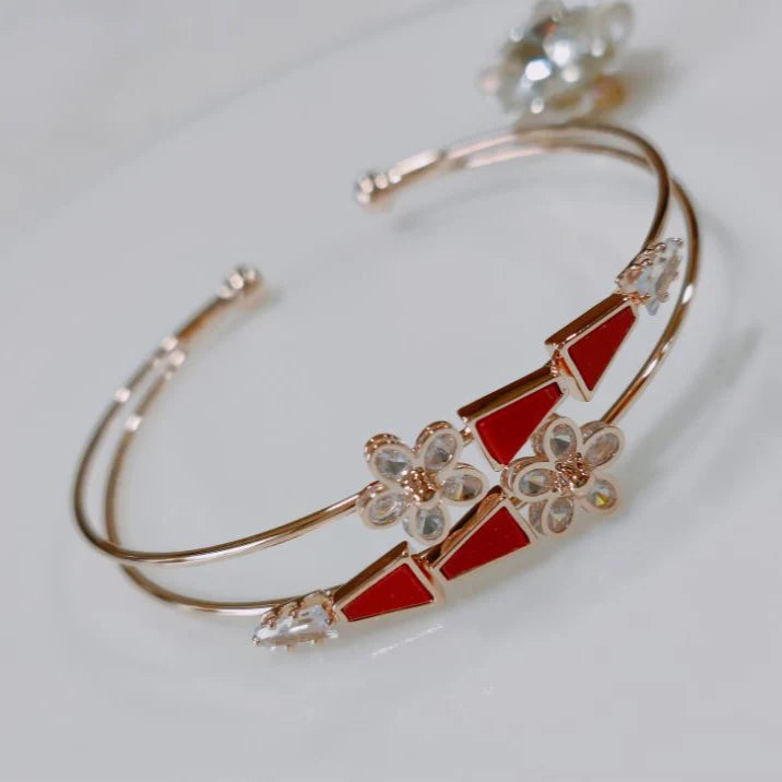 Saheli Silver/Gold/Rose Gold Plated Fancy kada