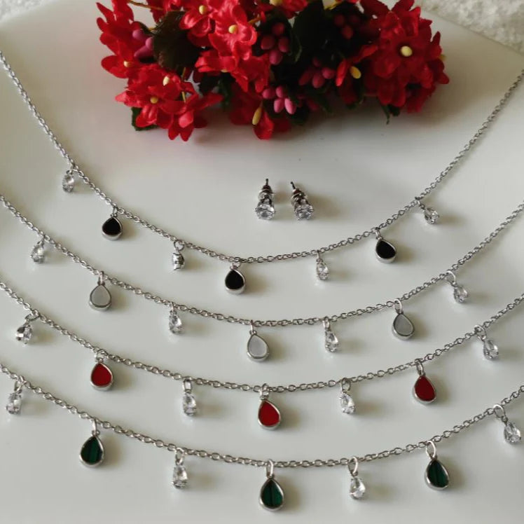 Saheli Silver/Gold/Rose Gold Plated Choker Necklace