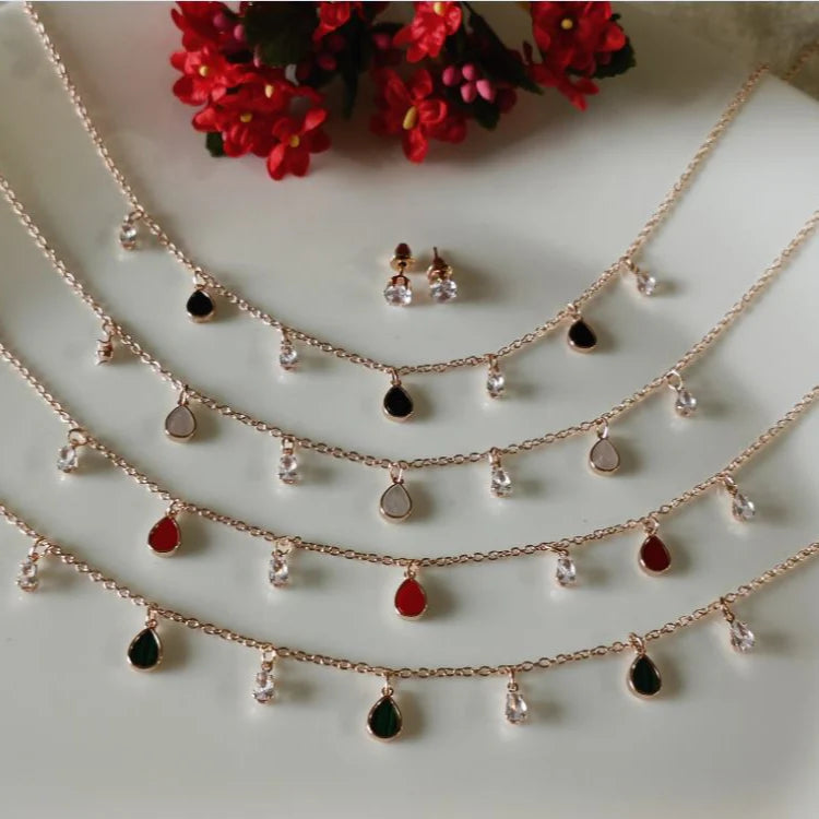 Saheli Silver/Gold/Rose Gold Plated Choker Necklace